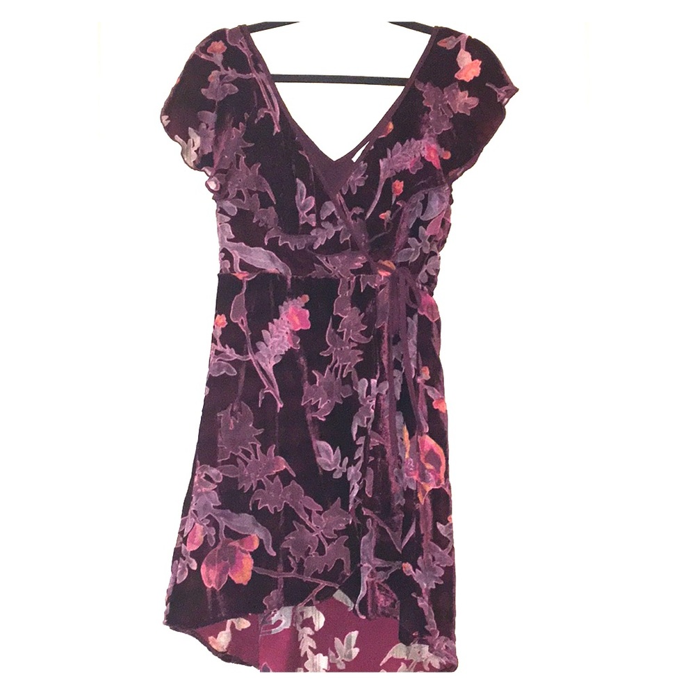 Purple velvet dress